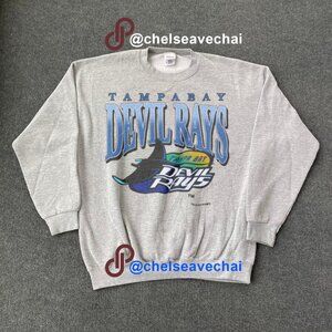 Vintage Tampa Bay Devil Rays Baseball Sweatshirt MLB Tampa Bay Rays Shirt Tee